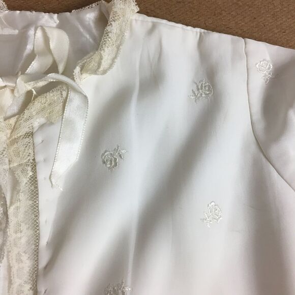 Baby Christening Set Dress Lined Coat Bow Vintage - Picture 5 of 8